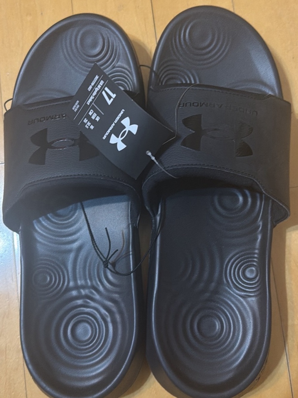 Under Armour Black Men's Slide Sandals with White Logo